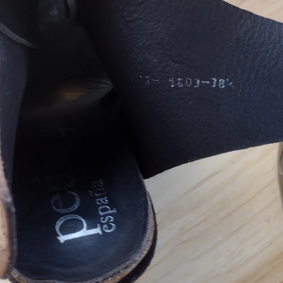 Pedro Garcia Brown Suede Peep Toe Booties, Cone Heel Size 38.5 US 8 - Picture 8 of 8